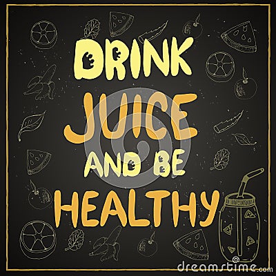 urge to drink juice and be healthy Stock Photo